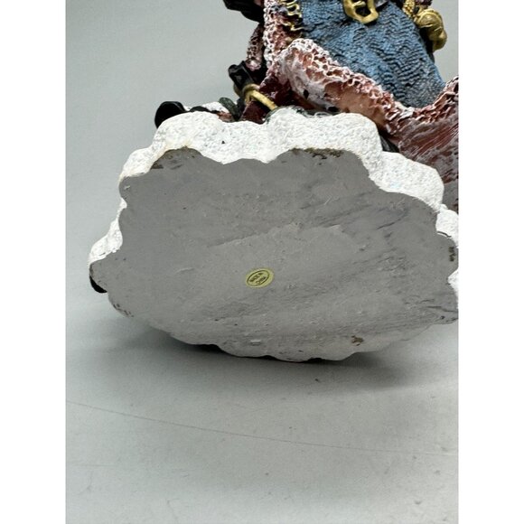 Hand-Painted Santa Claus Figurine Child & Gift Bag Holiday Decor Festive 10"READ - Picture 7 of 9